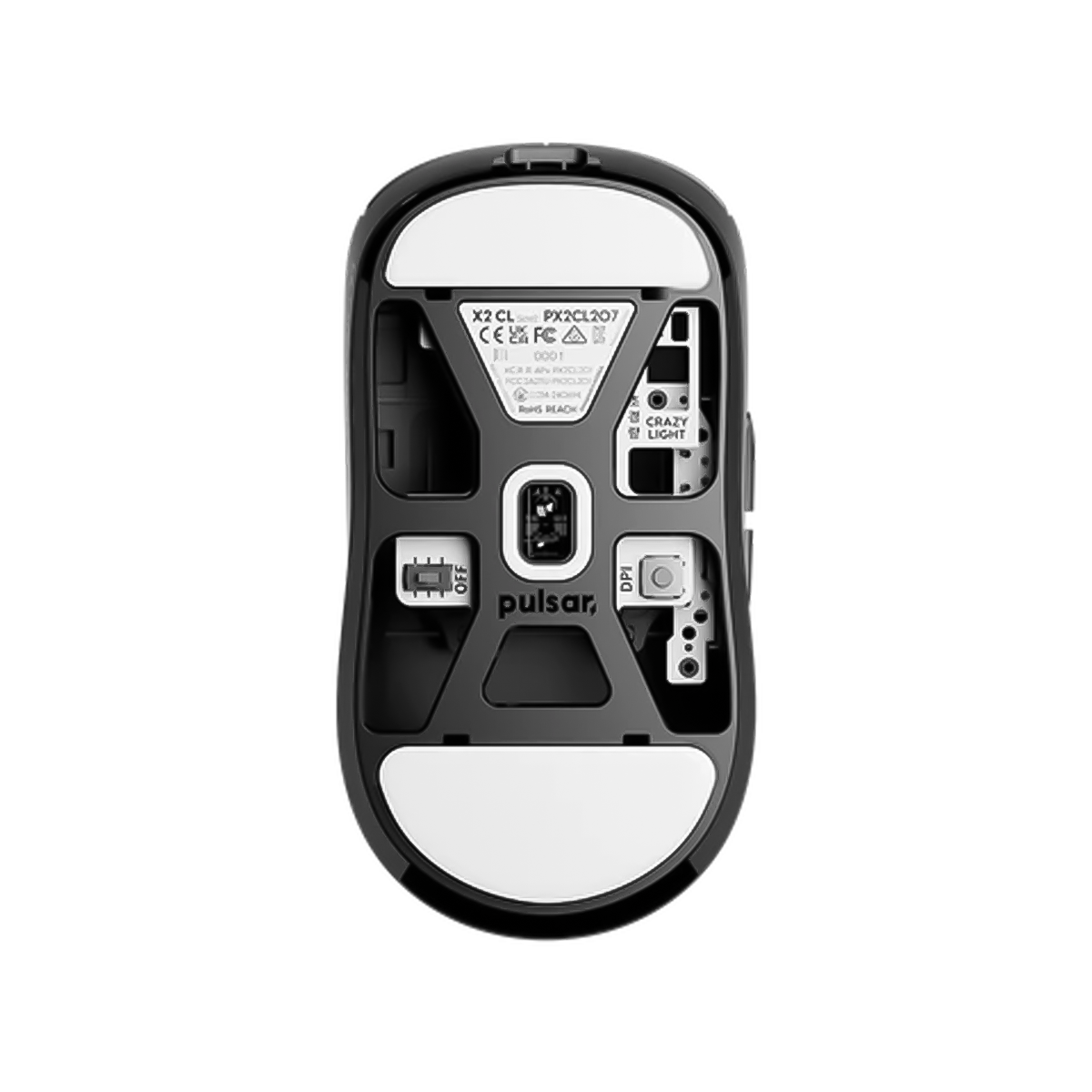 Pulsar X2 CrazyLight Medium Wireless Gaming Mouse - Jet Black