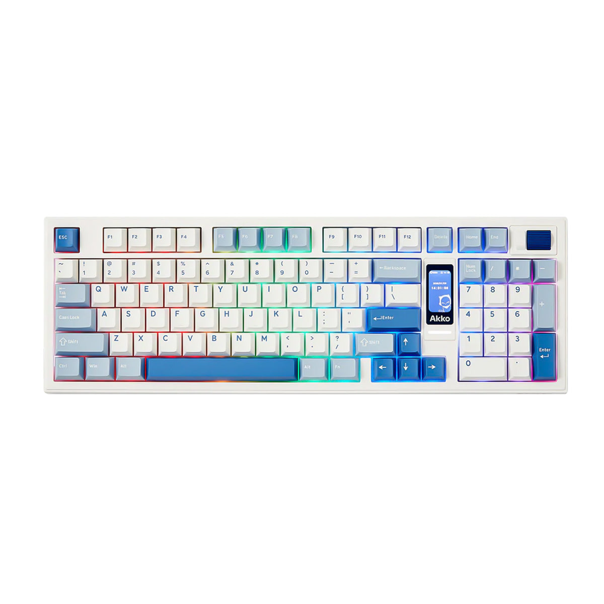 Akko 5098B Glacier Compact 1800 LCD RGB Wireless Mechanical Keyboard - Piano Pro V3 Switch
