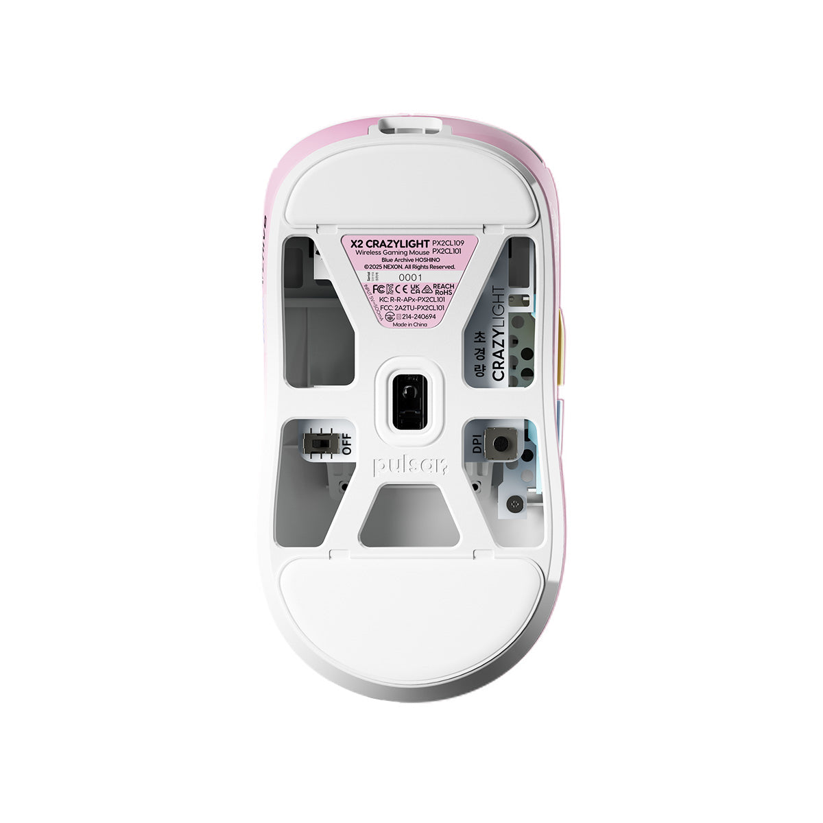 Pulsar x Blue Archive X2 CrazyLight Medium Wireless Gaming Mouse Limited Edition -  Hoshino