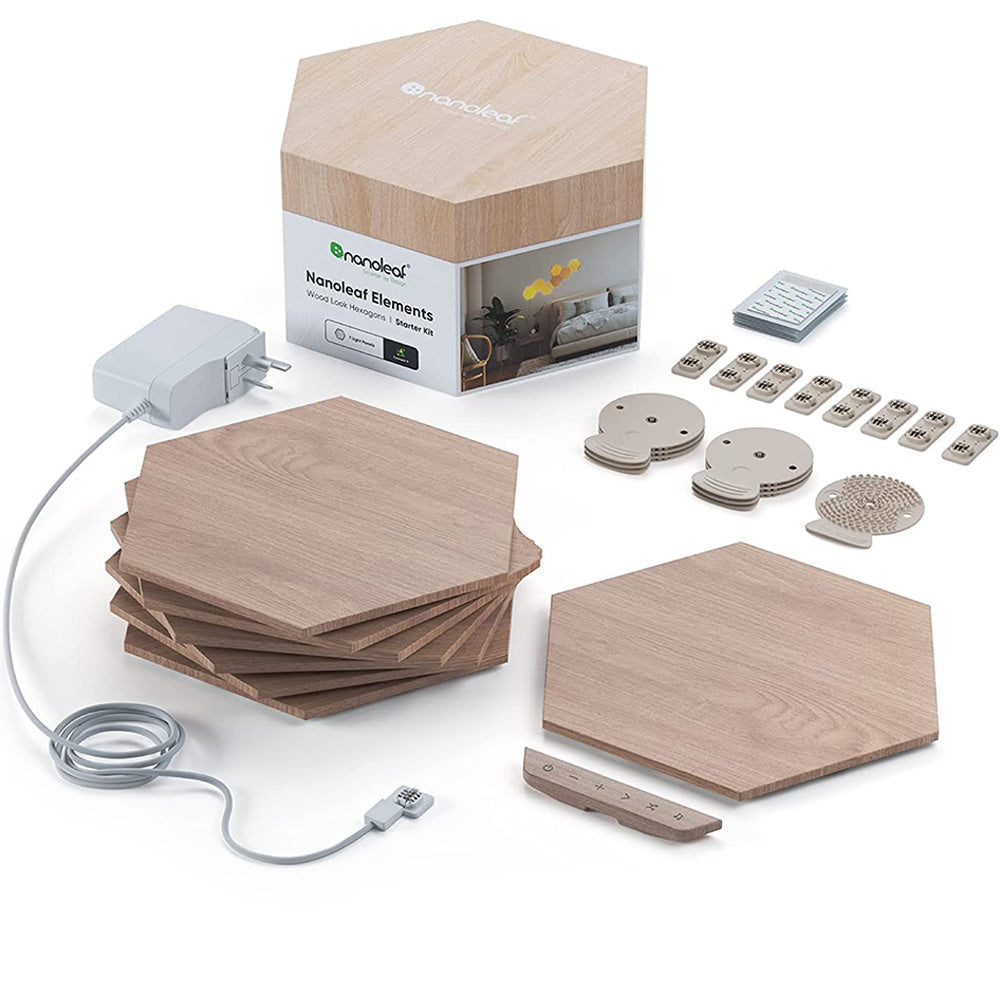 Nanoleaf Elements Wood Look Starter Kit (7 Pack)