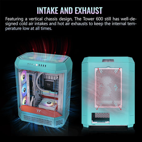 Thermaltake The Tower 600 Tempered Glass Mid Tower Case Mint Strawberry Edition