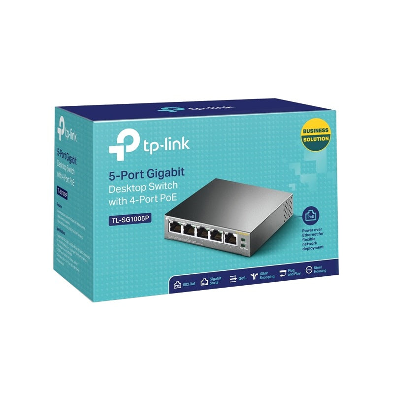 TP-Link TL-SG1005P 5-Port Gigabit Desktop Switch With 4-Port PoE