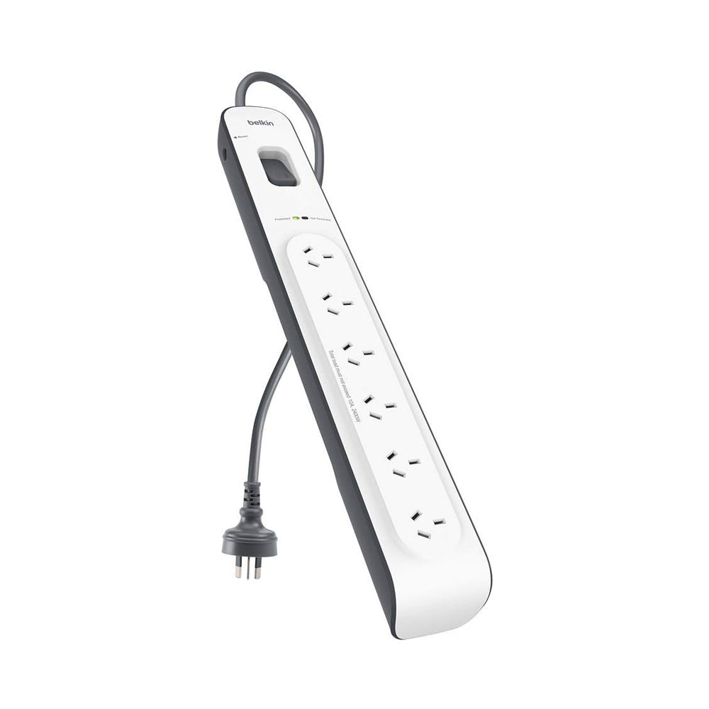 Belkin 6 Outlet Surge Strip with 2M Cord Surge Protector