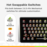 Glorious GMMK 3 75% Wired Mechanical Keyboard Fox Linear Switch - White