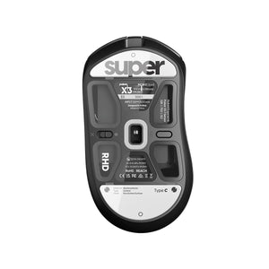 Pulsar Superglide Glass Mouse Skates for Pulsar X3 Series White - Type-C