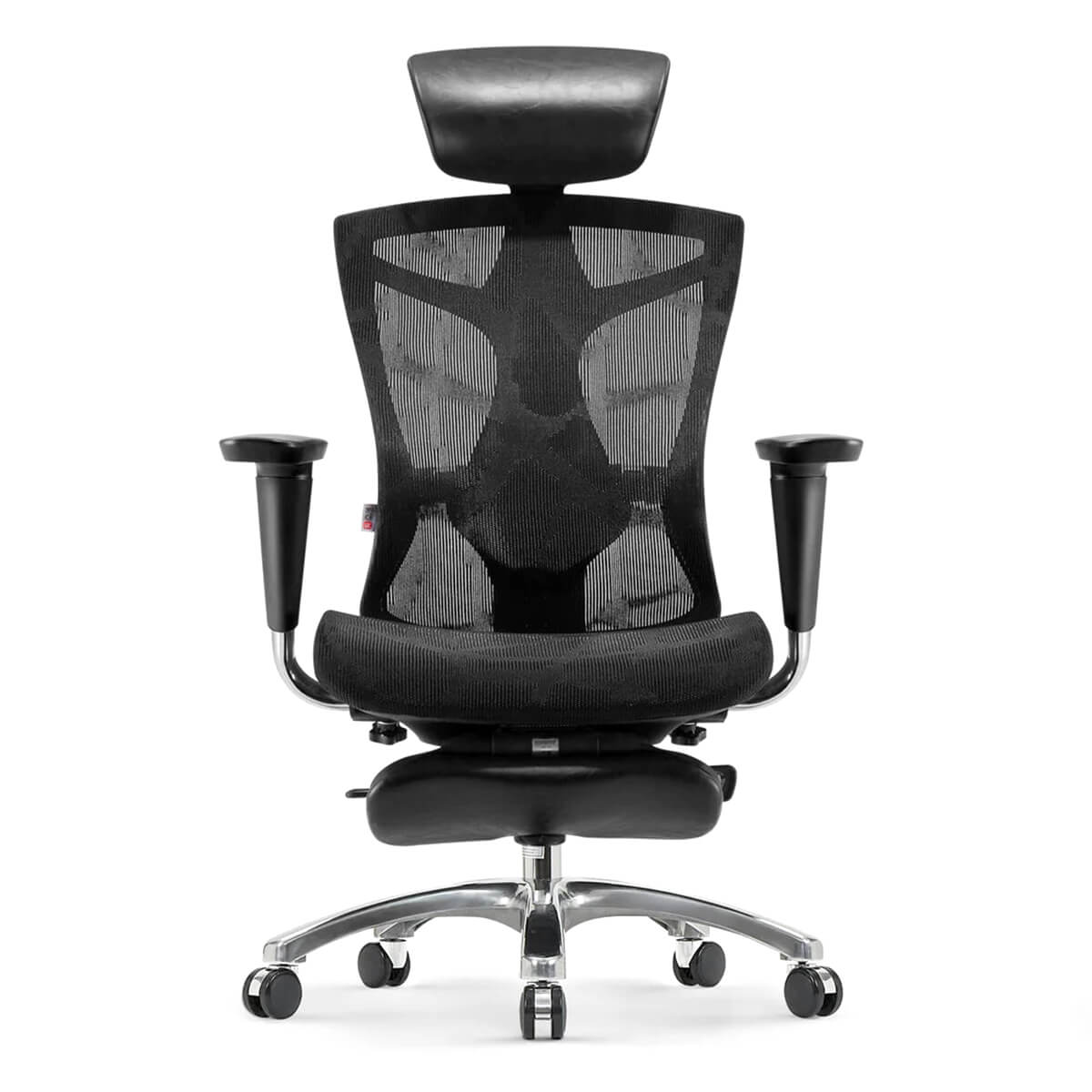 Sihoo V1 Ergonomic Office Chair - Black With   Legrest