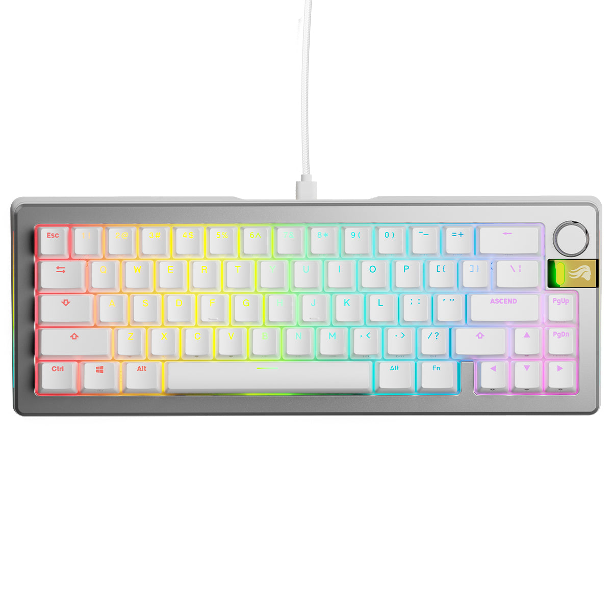 Glorious GMMK 3 Pro HE 65% Wired Mechanical Keyboard Fox HE Linear Switch - Silver