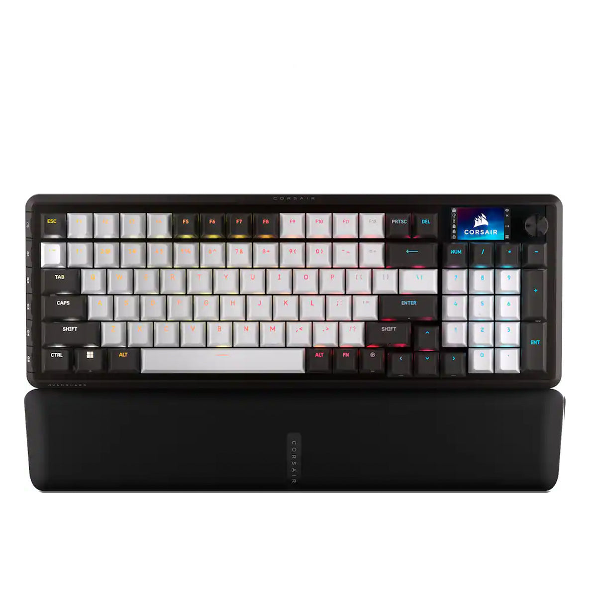 Corsair Vanguard LCD 96% Wired Mechanical Gaming Keyboard Black & White - MLX Pulse Linear Switches
