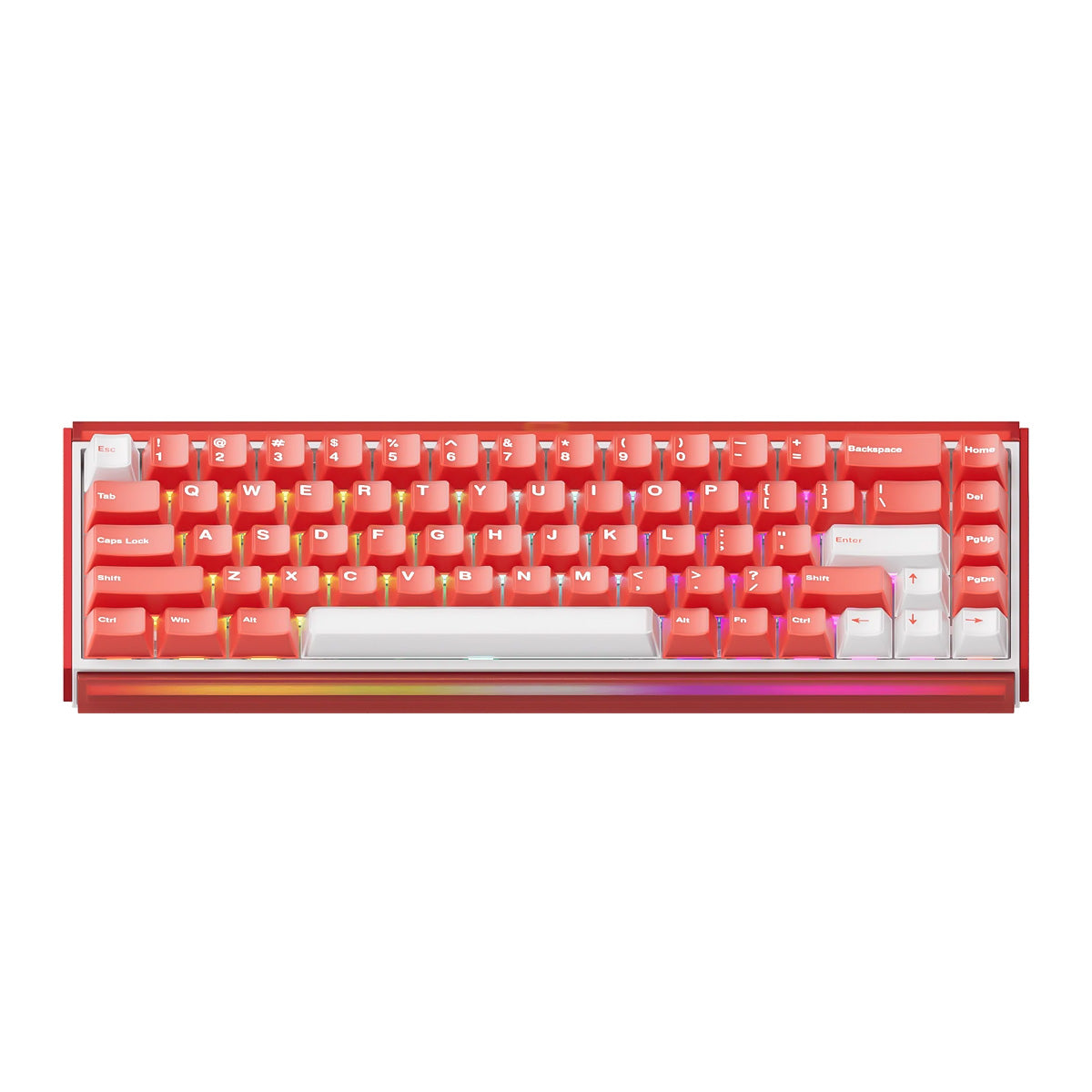Akko RAY68-HE Red & White 68% Wireless Hall-Effect Gaming Keyboard - AstroAim Switch