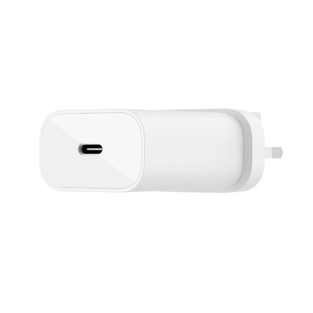 Belkin 25W PPS USB-C PD Wall Charger with 1m C-C PVC Cable - White