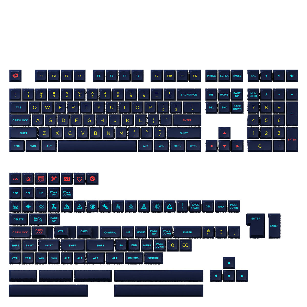 Akko Starry Sky OSA Profile PBT Keycap Set - 187 Keys