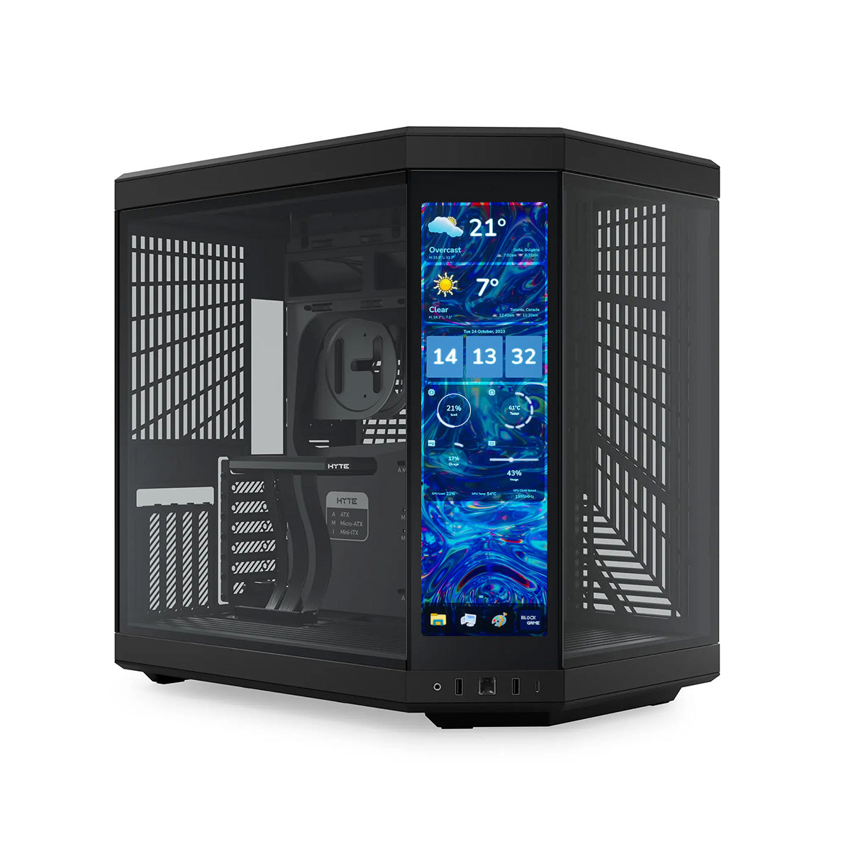 HYTE Y70 Touch Tempered Glass Full Tower Case Black