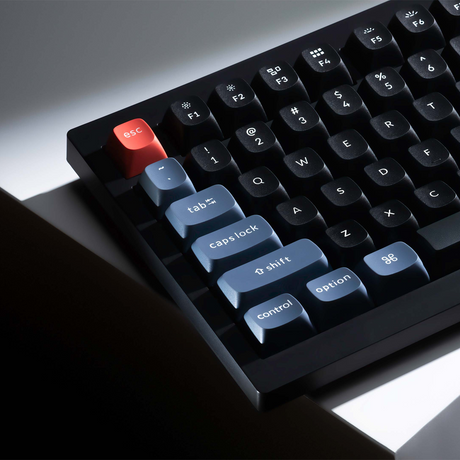 Keychron V1 Knob 75% RGB Carbon Black Mechanical Keyboard - K Pro Red Switch