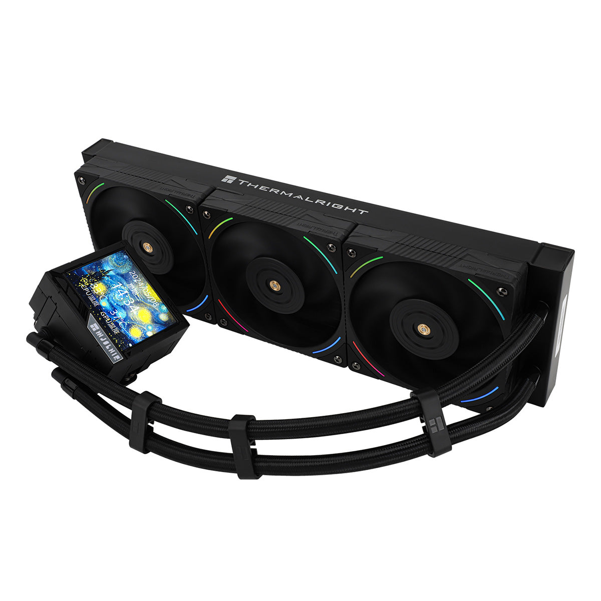 Thermalright Mjolnir Vision 360 ARGB Black 360mm LCD AIO Liquid CPU Cooler - BULK