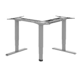 Brateck Lumi L-Shape Electric Sit-Stand Desk Frame With Triple Motors Grey Colour