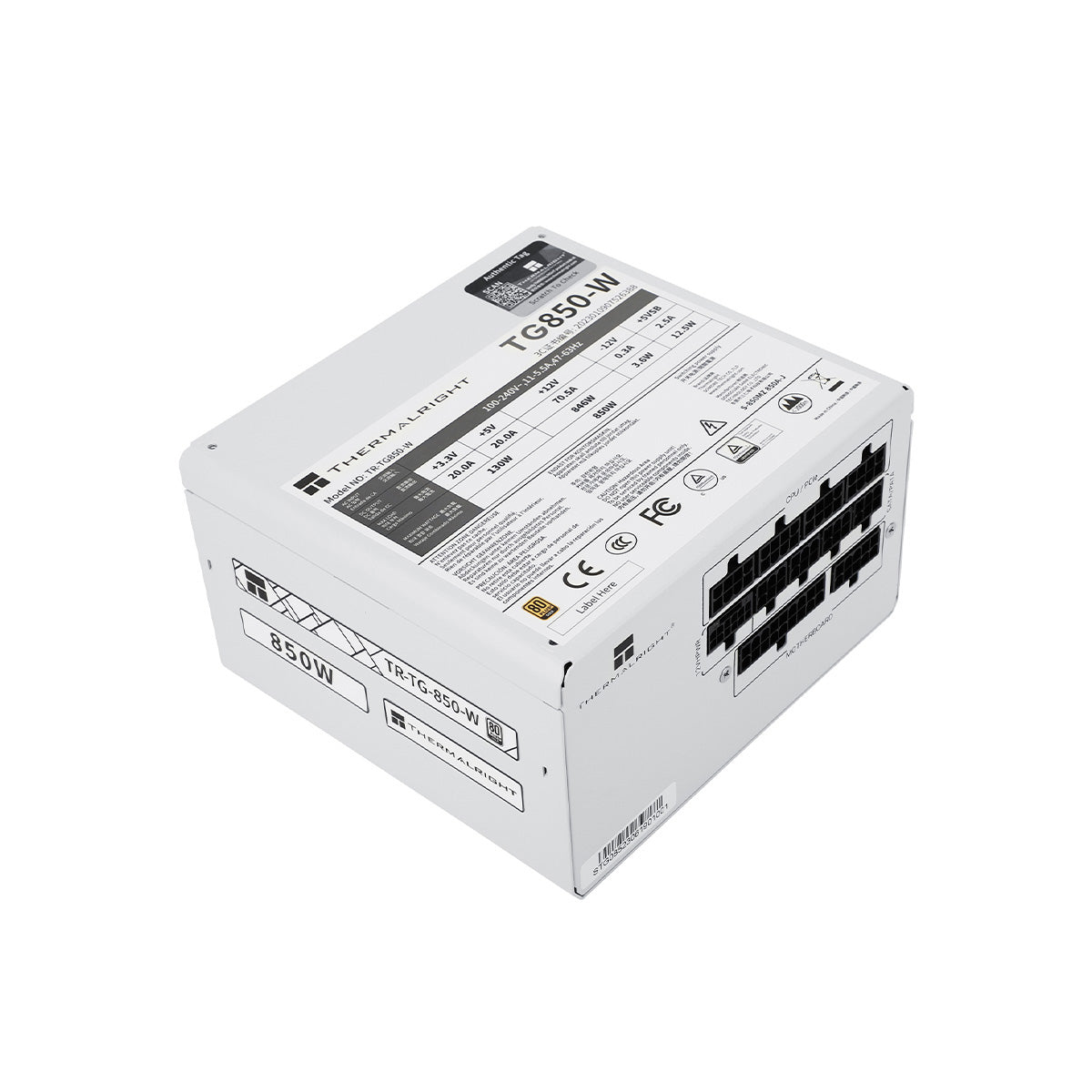 Thermalright TG-850 PCIE5 850W 80 Plus Gold Fully Modular Power Supply - White