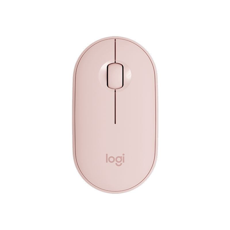 Logitech M350 Pebble USB Wireless/Bluetooth Mouse - Blush Rose