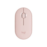 Logitech M350 Pebble USB Wireless/Bluetooth Mouse - Blush Rose