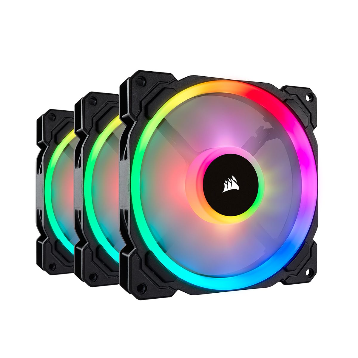 Corsair LL120 RGB 120mm Dual Light Loop RGB LED PWM Fan - 3 Fan Pack